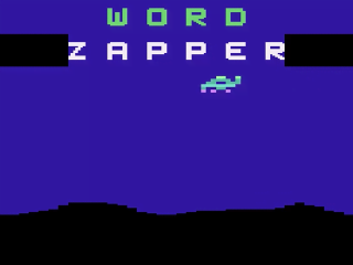 Word Zapper title screen for Atari 2600